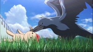 Oh my god! It's a cute looking crow!