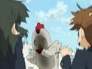 Run for it! It's a deformed chicken!