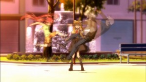 Kyoani seems to make the kick even more painful than it actually is.
