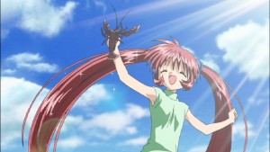 Whaaaa! Michiru got that lobster with one hand?!