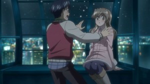 they got interrupted again... How much longer they going to keep this running gag of the Almost kiss?