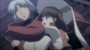 tiara-ep2-scr1 Arthur goes crazy over his sister seducing the Demon King. Great Moment by the way...