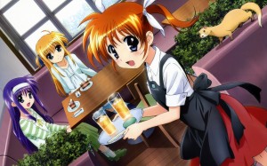 Konachan.com - 74742 alisa_bannings food mahou_shoujo_lyrical_nanoha mahou_shoujo_lyrical_nanoha_the_movie_1st takamachi_nanoha tsukimura_suzuka yuuno_scrya