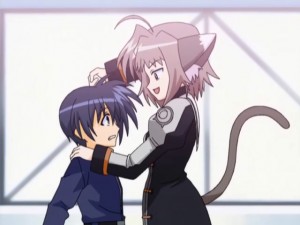Apparently, these cat girls have a thing for young boys.