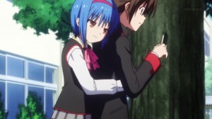 It seems that Midori wants to make a move on Riki.