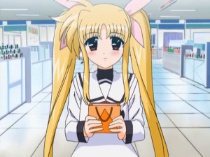 Believe it or not, Fate is happy to receive her new cellphone.