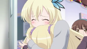 As always, she hugs Kobato.