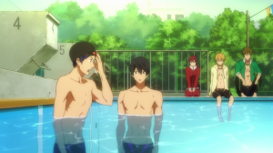 It seems that Rei is finally getting a hang of swimming.