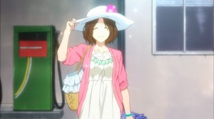 While we don't get to see Amakata in a bikini, she still looks pretty.