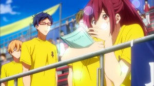 Kou is having a field day looking at all those ripped muscles!