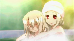 Irisviel spends time bonding with her daughter.