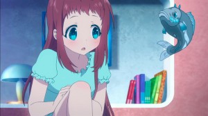 It seems that Manaka will miss the fish that was stuck on her knees.