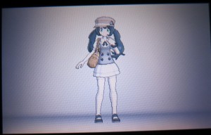 I customized my character as a twin-tailed school girl.