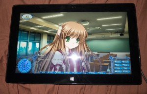Like any laptop, the Surface Pro 2 runs full OS, so you can run any visual novels or games.