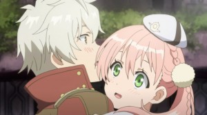 Yep, the Anime loves to ship-tease Escha with Logy at every possible moment.