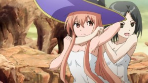 Sadly, she was forced to get into the hot springs by Marion.