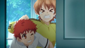Yep, Taiga had to drag Shirou along to wake Illya up.