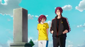 For the first time, Gou visits her father's grave.