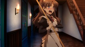 Oh no, Shirou saw Rin in a maid's outfit.