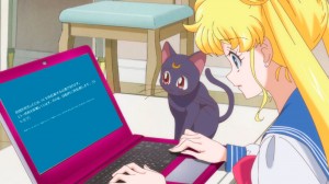 Yep, Usagi managed to crash the computer before she can run the brainwashing program.