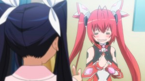 As expected, it seems that Souji doesn't need Aika. Tail Red has twin tails too!