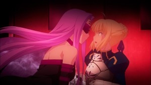 Clearly, this is not Rider since she wouldn't smile after being stabbed.