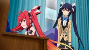 Yep, Tail Red still enjoys touching her own twin tails.