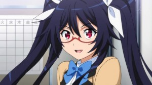 I admit that Aika looks cute with glasses on.