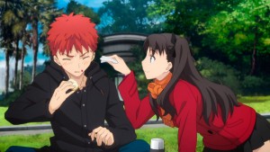 Too bad Shirou had to be this dense... he should have let Rin wipe his face.