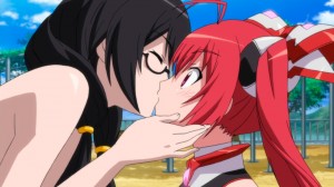 Tail Red's or rather, Souji's kiss just got stolen.