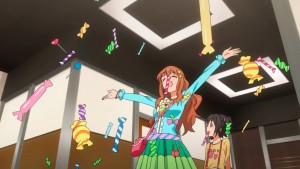 Yep, this is Kirari's ultimate weapon... candy!