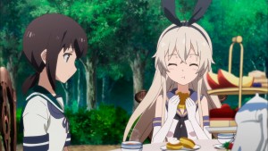 You wouldn't guessed it... but the thing that lured Shimakaze from hiding was sweets!