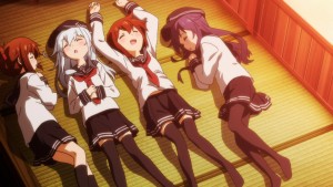 At last, they can take a rest after winning the contest.