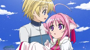 Although Shinku didn't have much time to spend with his harem, at least he got to carry Milhi in his carms.