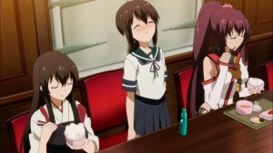 Fubuki just got a burst of euphoria after Akagi petted her head.