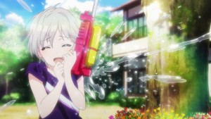 Watching girls getting wet with water guns is pretty cute.