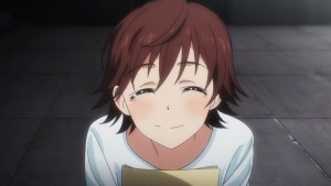 From the looks of it, Mio gives the producer a nice smile.