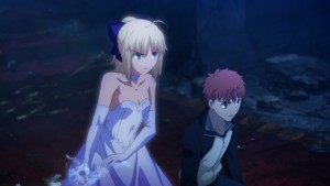 Thankfully, Saber saved Shirou from Archer's surprise attack.