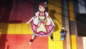 I have to admit that Kosaki's outfit looks very similar to Madoka's.