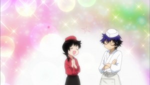 Yep, Haru is falling for Raku and she can't resist it.