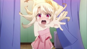 Poor Illya, being forced to try on swimsuits she don't want.