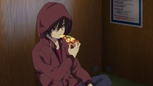 Oddly enough, Yuu starts eating food that resembles the secret pizza sauce.