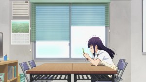 Aoi seems to be anxious about wanting her mom to answer the message she just sent.