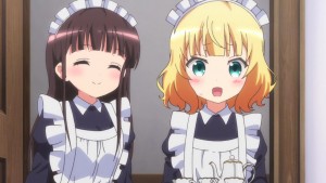 Sharo looks cute in a maid outfit,