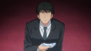 Like Prince Charming, the Producer picks up the glass slipper that fell down the stairs.