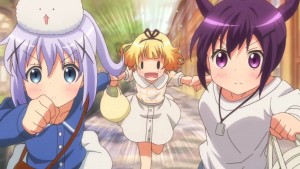 As always, Rize and Chino drags Sharo out to spend money, just like on Black Friday!