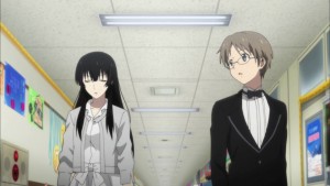 As expected, Sakura looks lovely in the dress she wears to the festival.